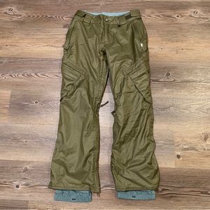 Special Blend Snowboard Pants Green Women’s Small Zipper Pockets